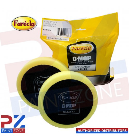 GMC612 Farecla G Mop Head 6” Yellow Compound Pad Hook & Loop GMOP-150mm